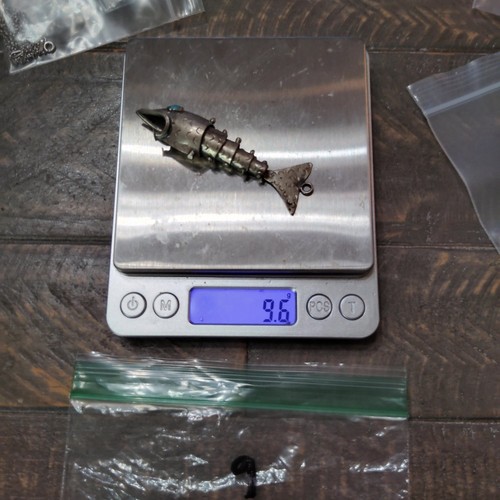 Vintage articulated fish - articulated,
