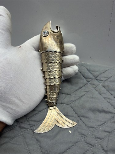 Vintage articulated fish - articulated,
