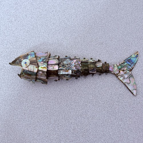 Vtg abalone shell articulated - abalone,