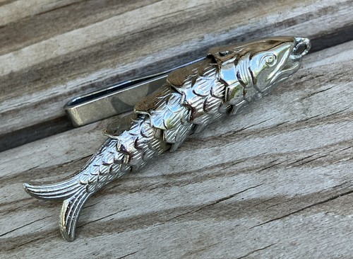 Vintage articulated fish tie - vintage,