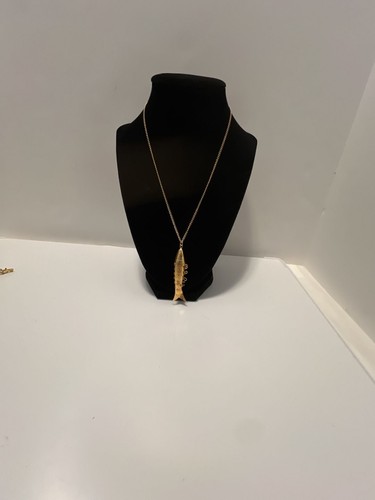Vintage articulated fish - fish, gold