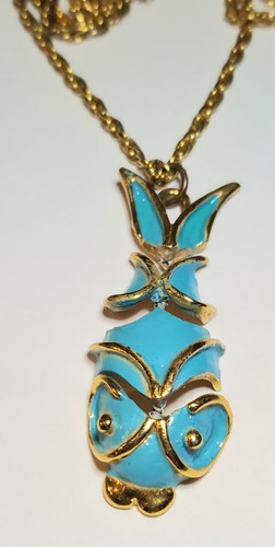 Vintage articulated enamel koi - articulated,