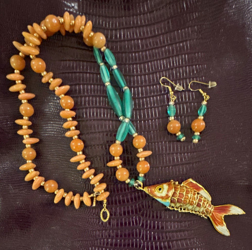 Vintage cloisonne articulated - vintage,